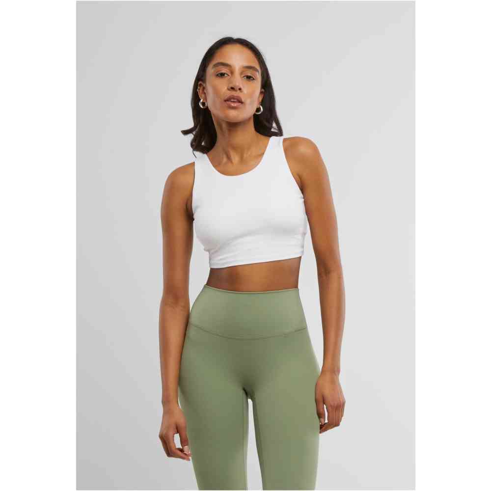 Urban Classics - Low back Sport-BH - Weiß